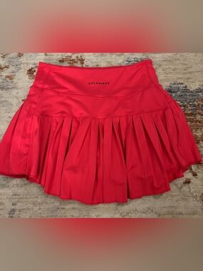 Gold Hinge Pleated Tennis Skirt
